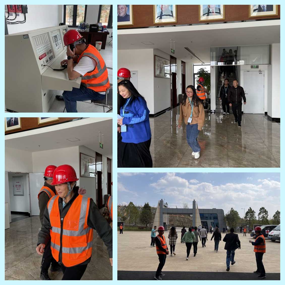 消防逃生演练瞬间